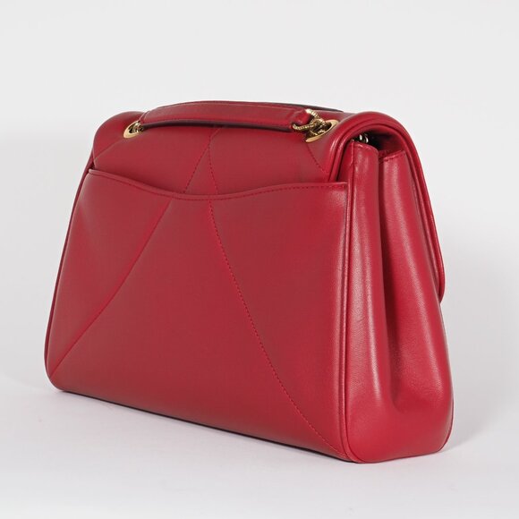 Dolce & Gabbana Red Quilted Nappa Leather Large Devotion Bag - Picture 9 of 16